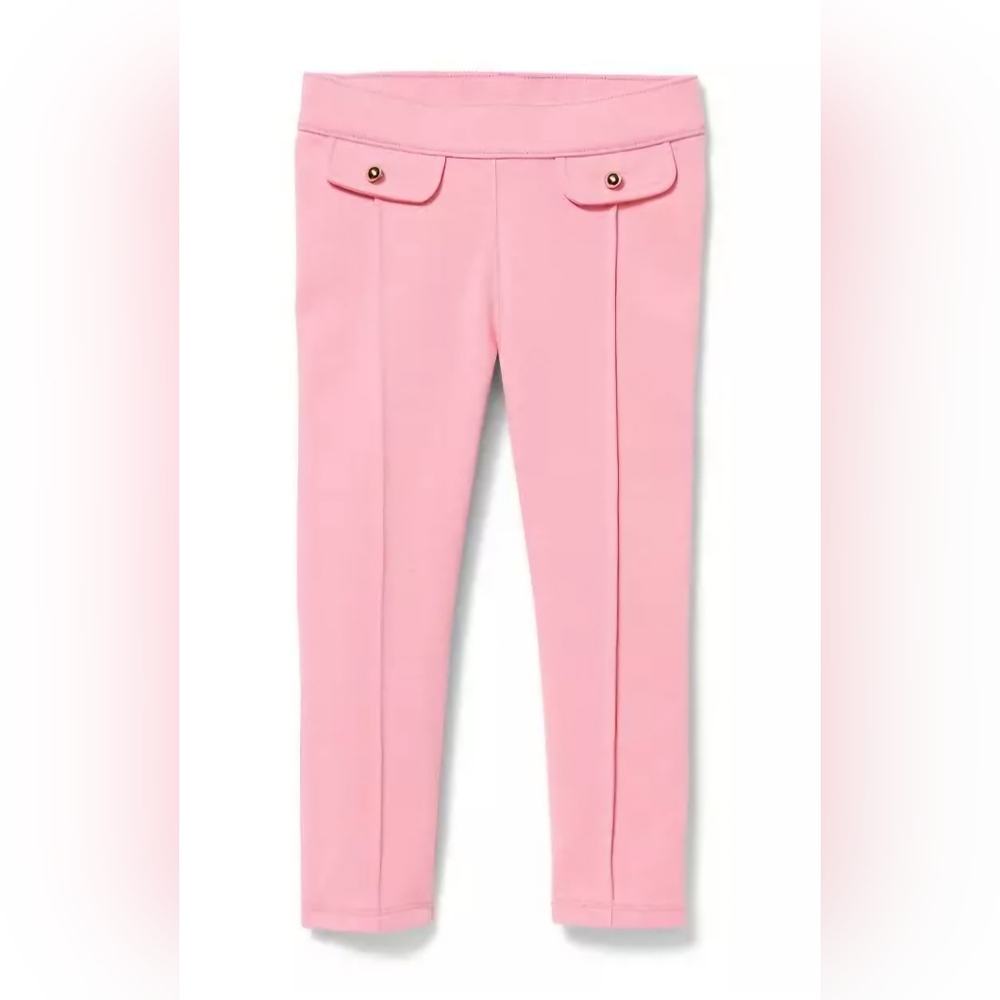 Janie & Jack pink button ponte pants